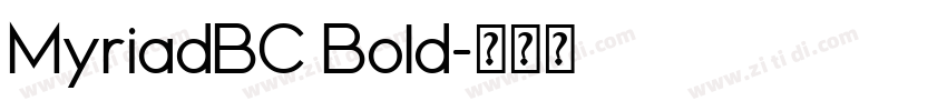 MyriadBC Bold字体转换